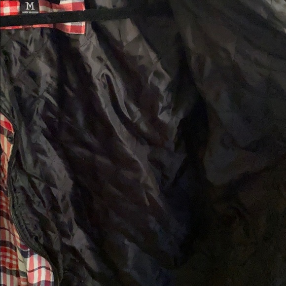 Saga Outerwear plaid coat with grey hood - Picture 5 of 9